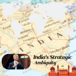 India's flag on a world map, highlighting its global presence.