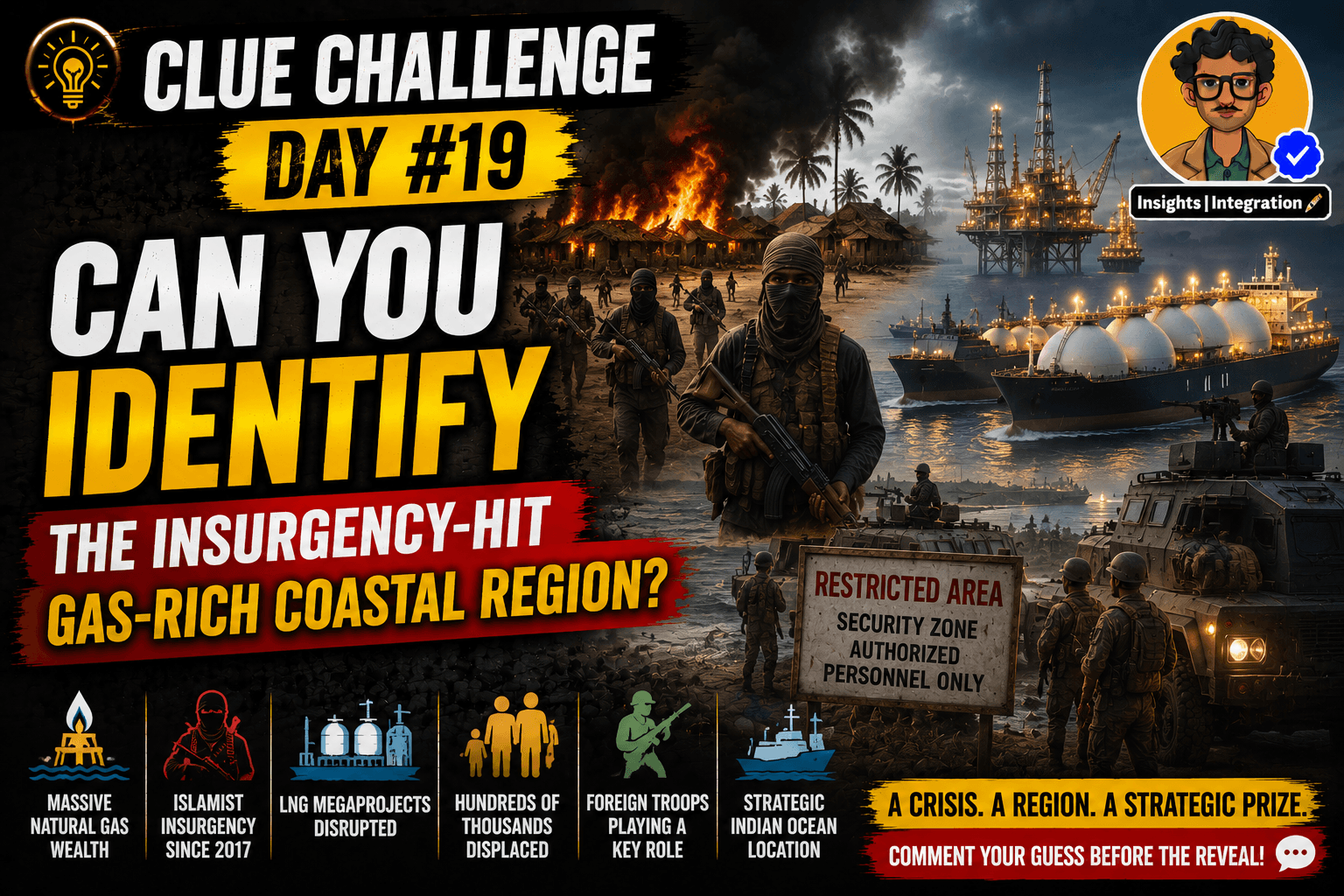 Clue Challenge Day #19: Can You Identify the Insurgency-Hit Gas-Rich Coastal Region?