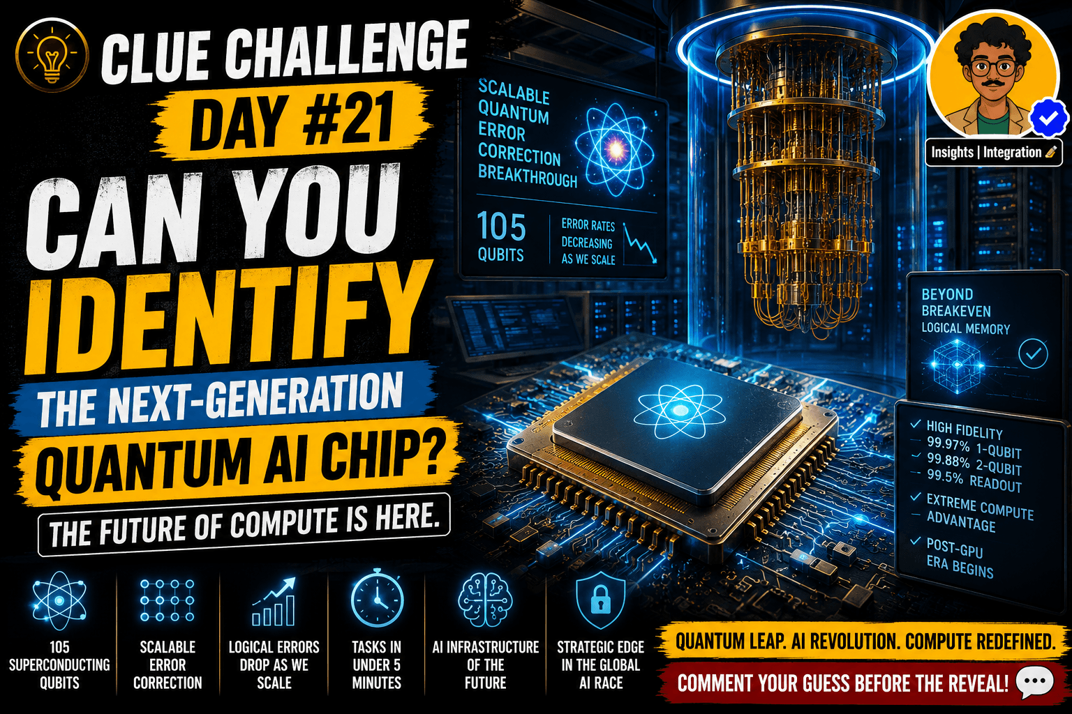 Clue Challenge Day #21: Can You Identify the Next-Generation Quantum AI Chip?