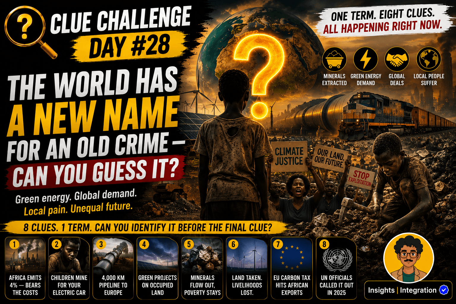 Clue Challenge Day #28: The World Has a New Name for an Old Crime — Can You Guess It?