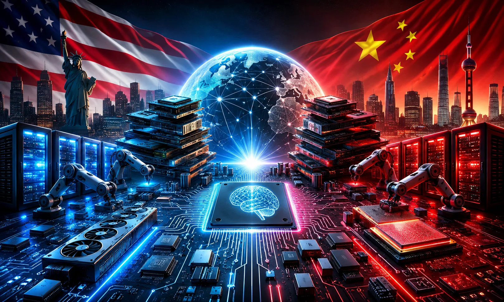 USA vs China in the AI Race: Strategic Advantages and Leverage