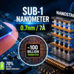 IBM introduced the world's first sub-1 nm semiconductor technology using Nanostack architecture