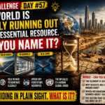 Clue Challenge Day #57: The World Is Quietly Running Out of This Essential Resource. Can You Name It?