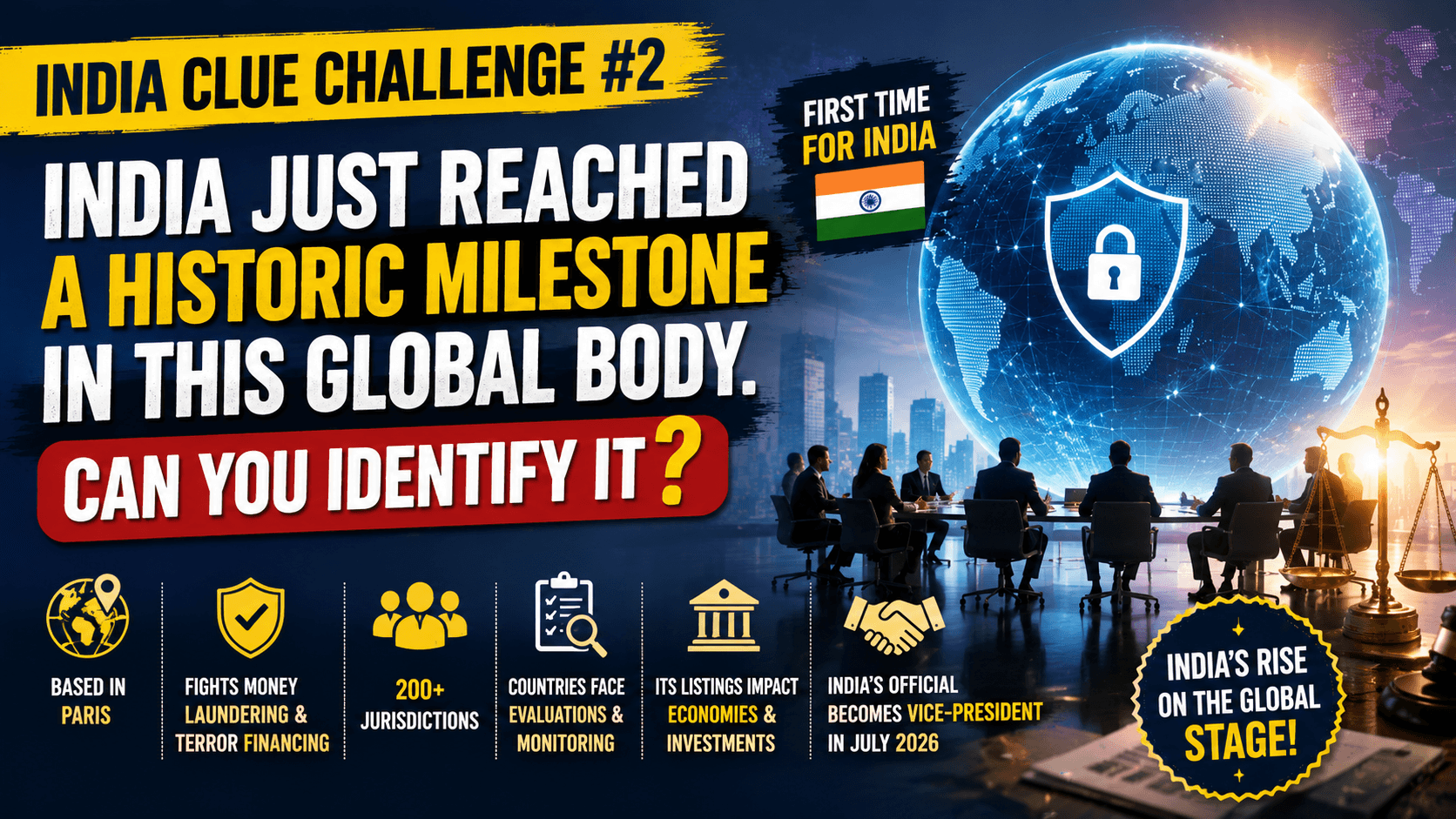 India Clue Challenge #2: India Just Reached a Historic Milestone in This Global Body. Can You Identify It?