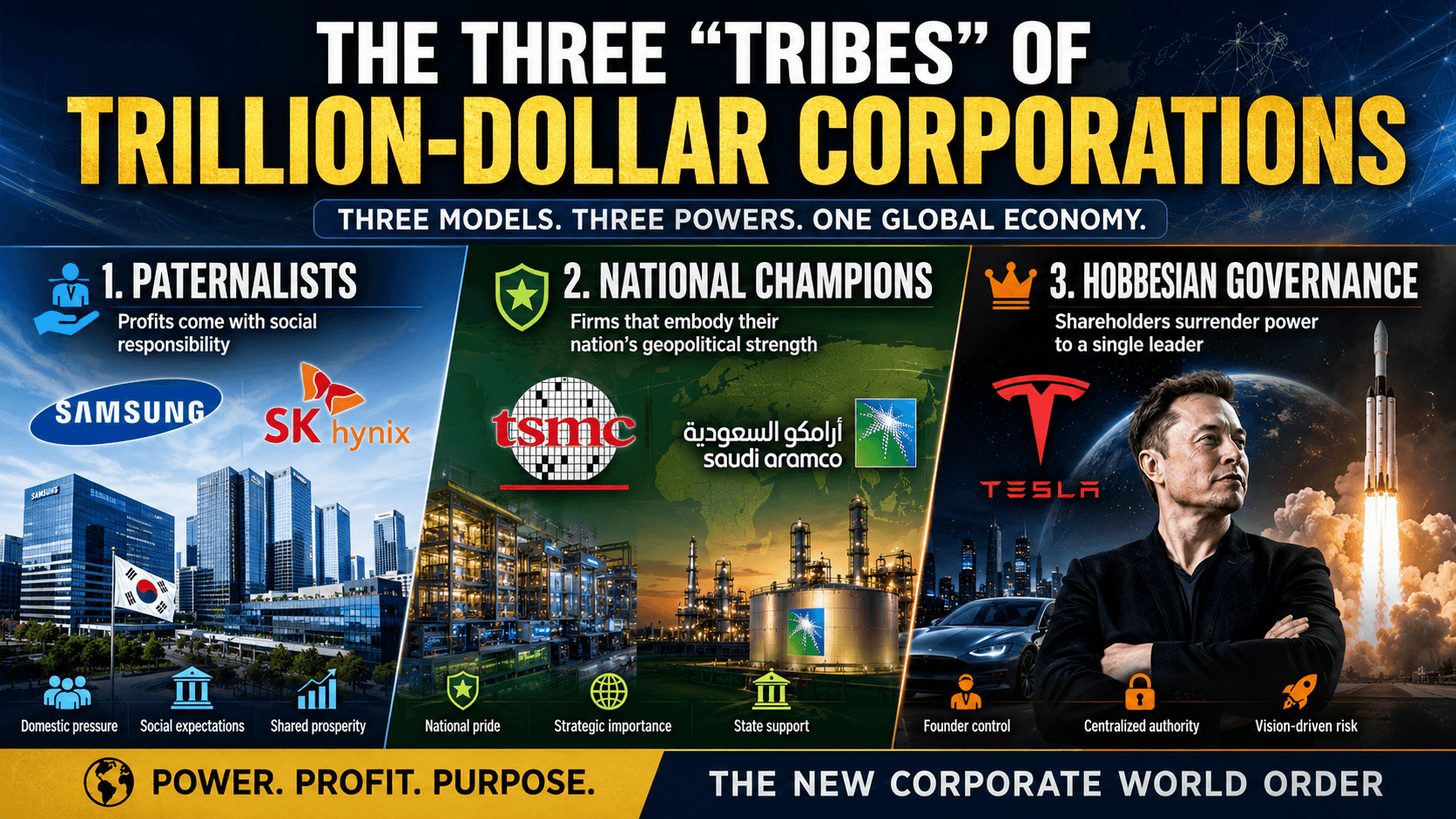 The Three Tribes of Trillion-Dollar Corporations: How Global Giants Are Reshaping Power, Politics and Corporate Governance