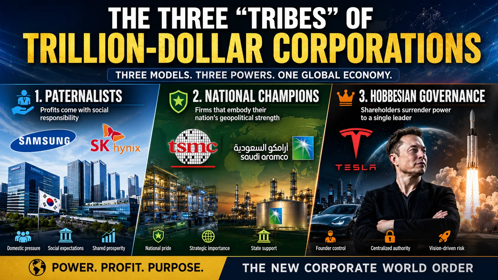 The Three Tribes of Trillion-Dollar Corporations: How Global Giants Are Reshaping Power, Politics and Corporate Governance