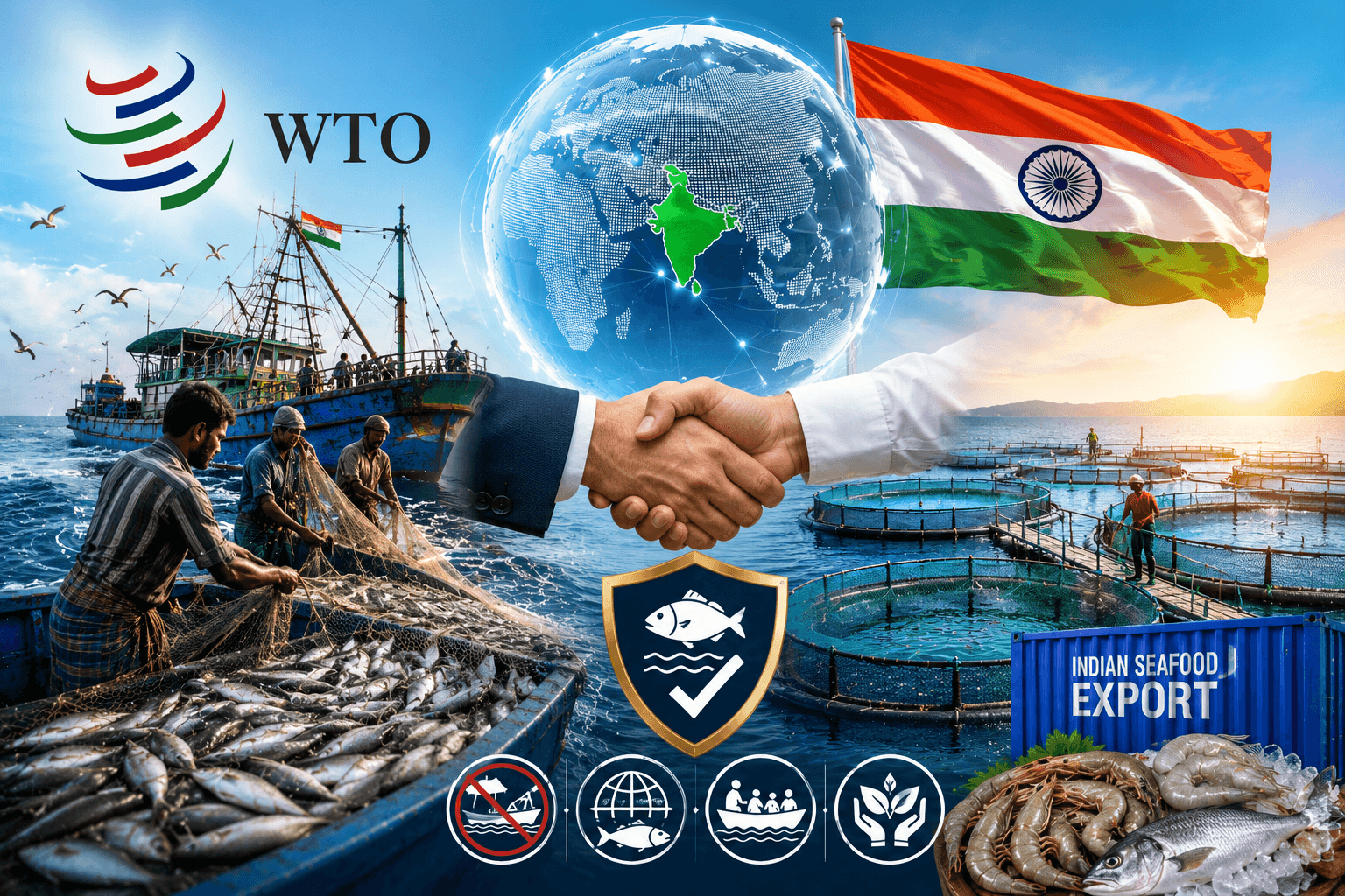 India Joins WTO Fisheries Subsidies Agreement: What It Means for Fishers, Seafood Exports and Sustainable Oceans