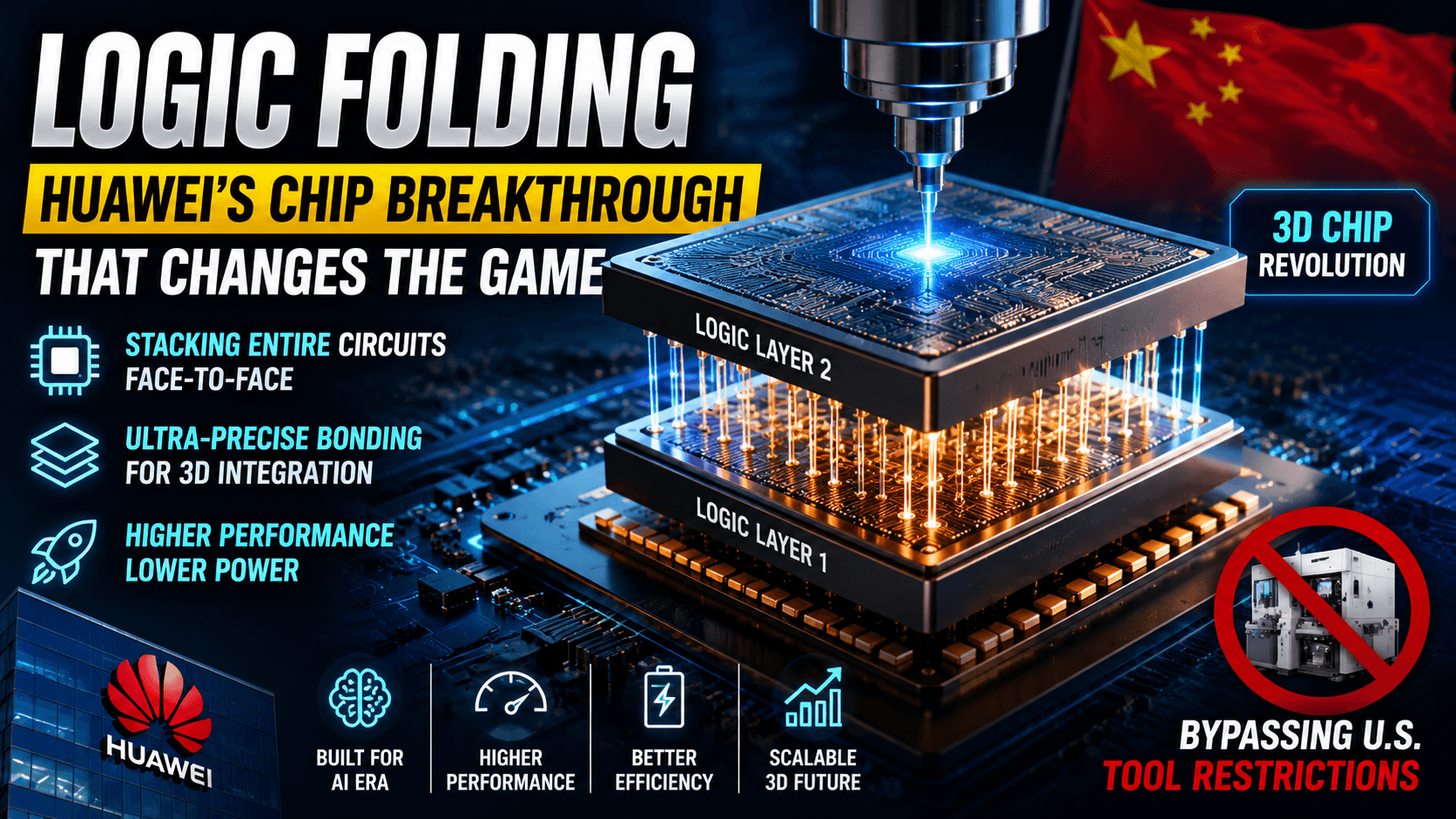 Logic Folding Explained: Huawei's Chip Packaging Breakthrough That Could Redefine the AI Race