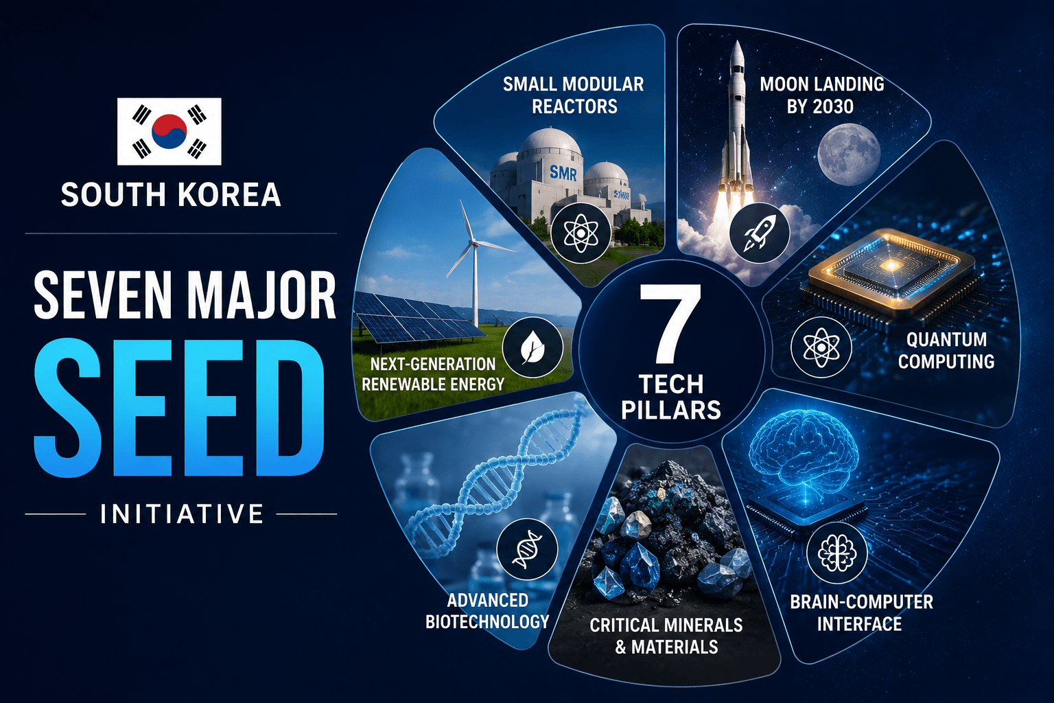 South Korea’s “Seven Major SEED” Initiative: Moon Landing, Quantum and SMRs by 2035