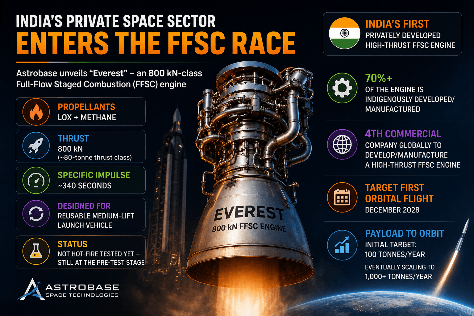 Astrobase’s “Everest”: India’s Private Leap into Advanced FFSC Rocket Engines