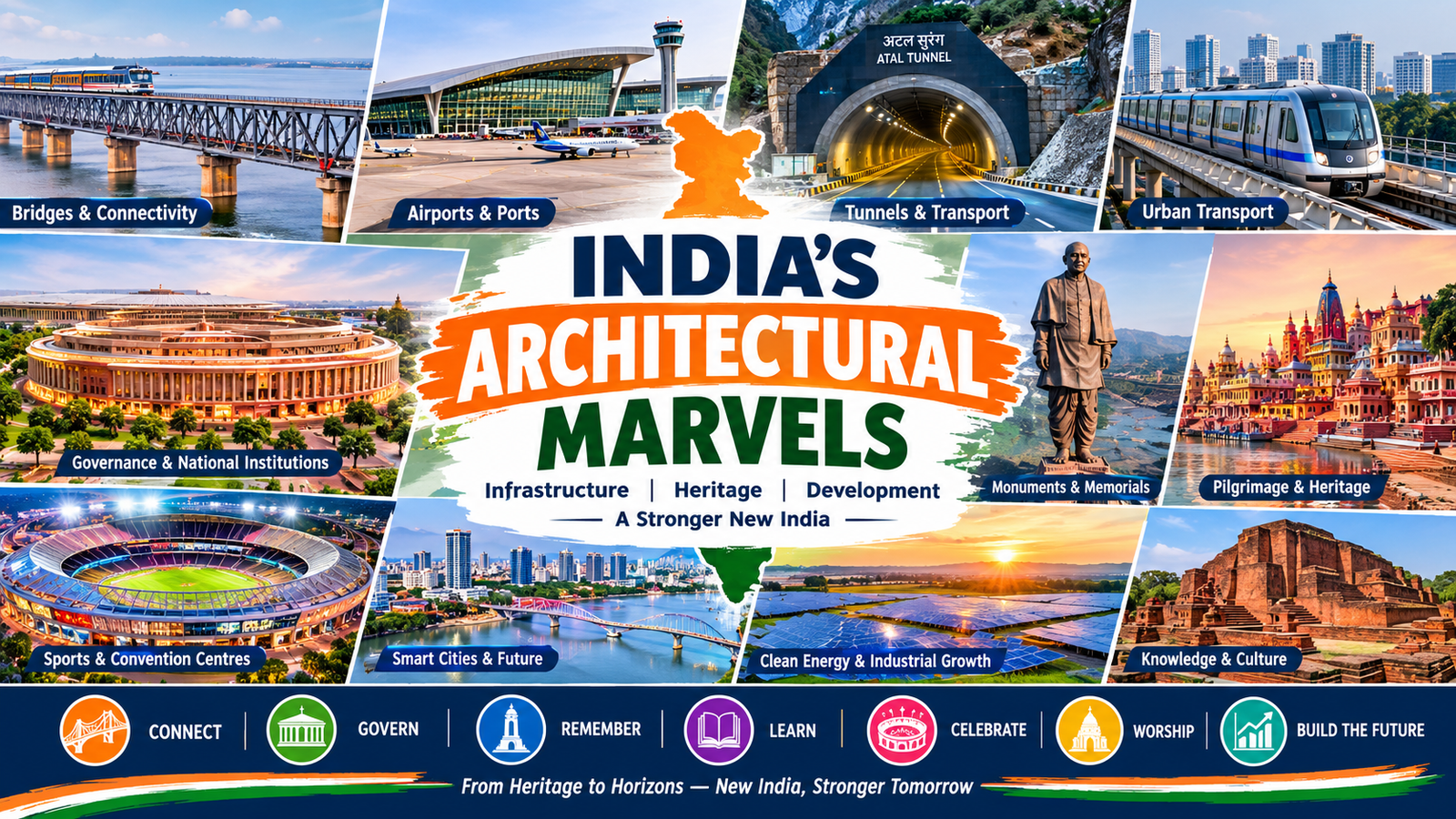 New India’s Architectural Marvels: 25 Mega Projects You Must Know